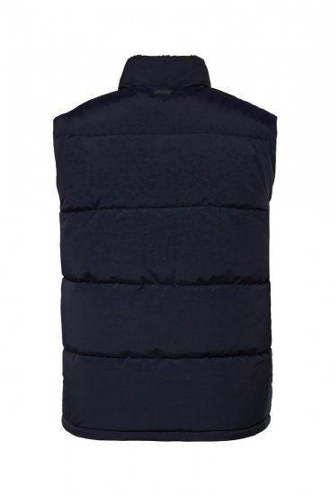JP1880 831193 Colete com forro teddy Azul-marinho - Casacos - Casacos Homem Tamanhos Grandes