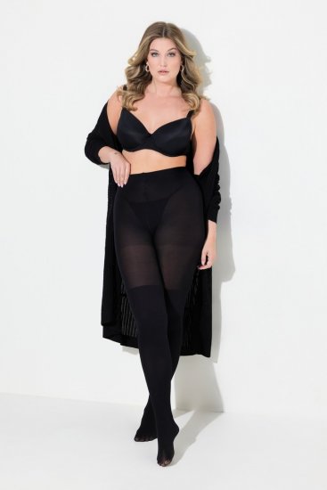 Ulla Popken 831196 Meias acima do joelho 80 den Preto - Collants & meias - 