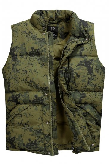 JP1880 831610 Colete acolchoado em camuflado Verde - Casacos - Casacos Homem Tamanhos Grandes