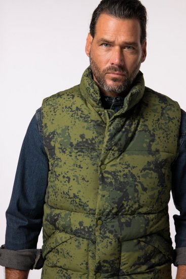 JP1880 831610 Colete acolchoado em camuflado Verde - Casacos - Casacos Homem Tamanhos Grandes