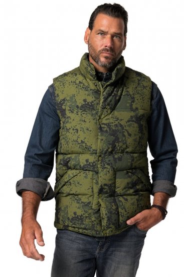 JP1880 831610 Colete acolchoado em camuflado Verde - Casacos - Casacos Homem Tamanhos Grandes