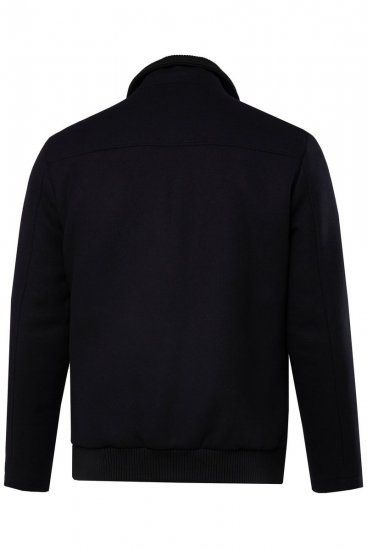 JP1880 831627 Casaco bomber em mistura de lã Azul-marinho - Casacos - Casacos Homem Tamanhos Grandes
