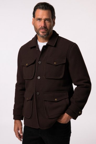 JP1880 Field Jacket Dark Brown - Casacos - Casacos Homem Tamanhos Grandes