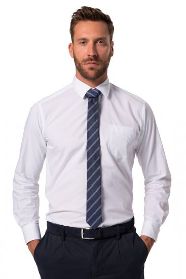 JP1880 831906 Gravata de seda às riscas extra-comprida Azul noite - Gravatas e laços - 