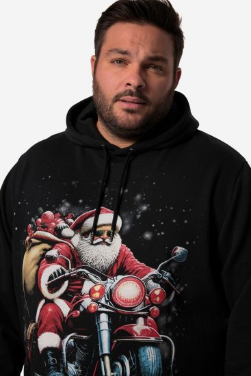 Men+ 100 Sweatshirt com capuz Pai Natal de mota Preto - Sweatshirts & hoodies - Sweatshirt & Camisolas com Capuz tamanhos grandes