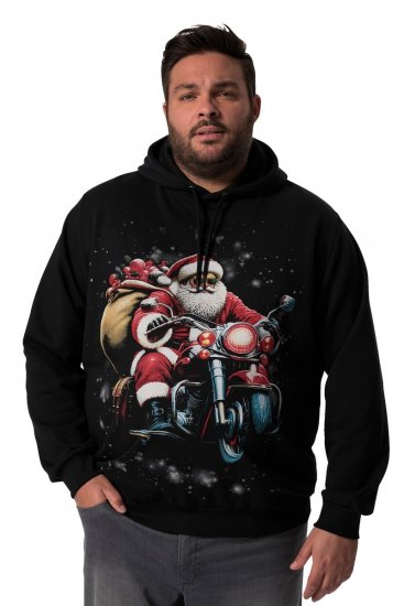 Men+ 100 Sweatshirt com capuz Pai Natal de mota Preto - Sweatshirts & hoodies - Sweatshirt & Camisolas com Capuz tamanhos grandes