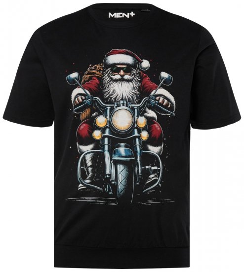 Men+ 148 T-shirt bellyfit Pai Natal de mota Preto - T-shirts - T-shirts Homem Tamanhos Grandes