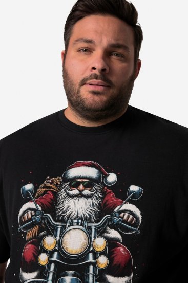 Men+ 148 T-shirt bellyfit Pai Natal de mota Preto - T-shirts - T-shirts Homem Tamanhos Grandes