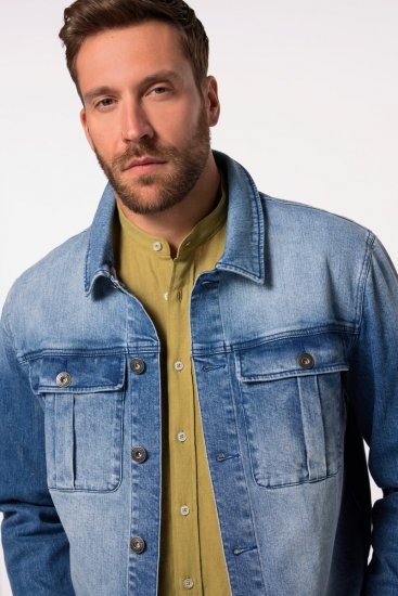 JP1880 832510 Stretch Casaco de ganga Azul índigo - Casacos - Casacos Homem Tamanhos Grandes