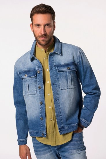 JP1880 832510 Stretch Casaco de ganga Azul índigo - Casacos - Casacos Homem Tamanhos Grandes