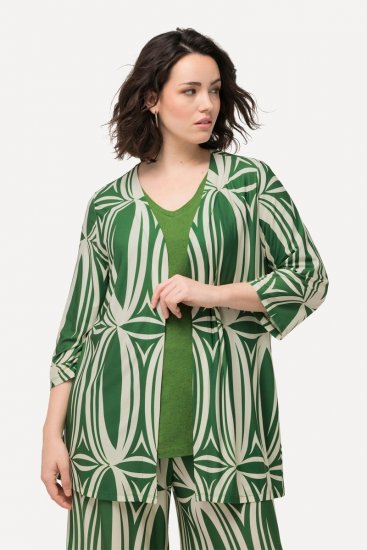 Ulla Popken 832884 Casaco Verde - Jaquetas - Casacos plus size para mulher
