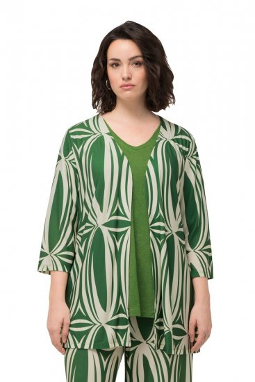 Ulla Popken 832884 Casaco Verde - Jaquetas - Casacos plus size para mulher