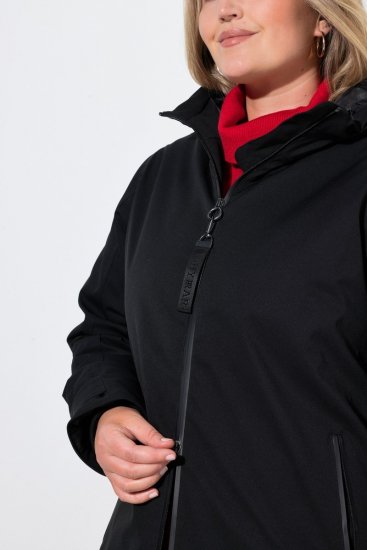 Ulla Popken 833341 Casaco técnico Preto - Jaquetas - Casacos plus size para mulher