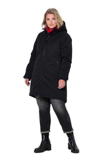 Ulla Popken 833341 Casaco técnico Preto - Jaquetas - Casacos plus size para mulher