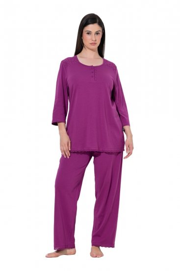 Ulla Popken 833660 Pijama Violeta - Pijamas/Loungewear - 
