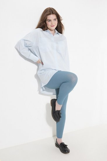Ulla Popken 833718 Leggings de meia com renda Petróleo - Collants & meias - 