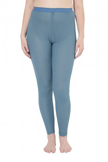 Ulla Popken 833718 Leggings de meia com renda Petróleo - Collants & meias - 