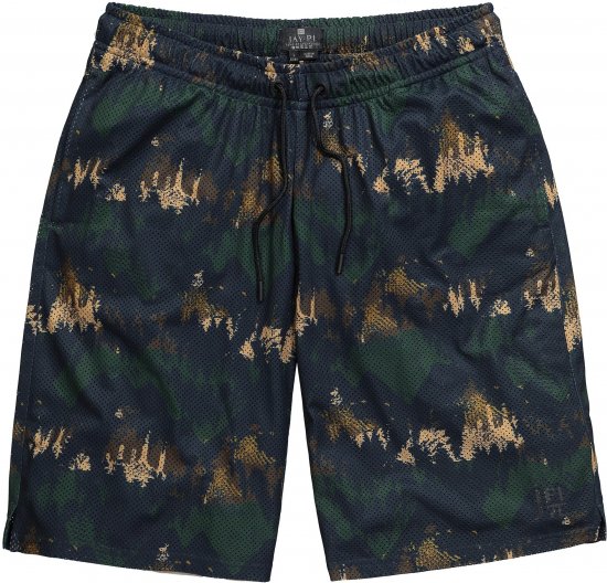 JP1880 Jay-Pi Bermuda QuickDry Mesh Fitness Shorts Khaki - Roupa desportiva & Outdoor - Roupa Desportiva Tamanhos Grandes