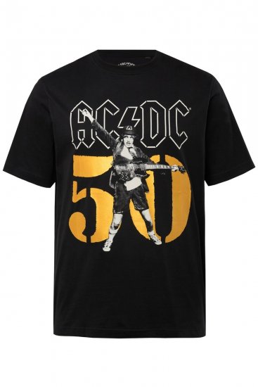 JP1880 AC/DC Graphic Band T-Shirt Black - T-shirts - T-shirts Homem Tamanhos Grandes