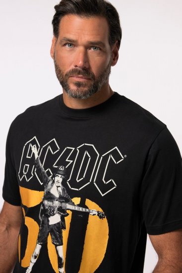 JP1880 AC/DC Graphic Band T-Shirt Black - T-shirts - T-shirts Homem Tamanhos Grandes