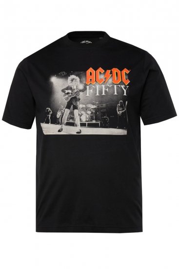 JP1880 AC/DC 50th Anniversary Band Photo T-Shirt Black - T-shirts - T-shirts Homem Tamanhos Grandes