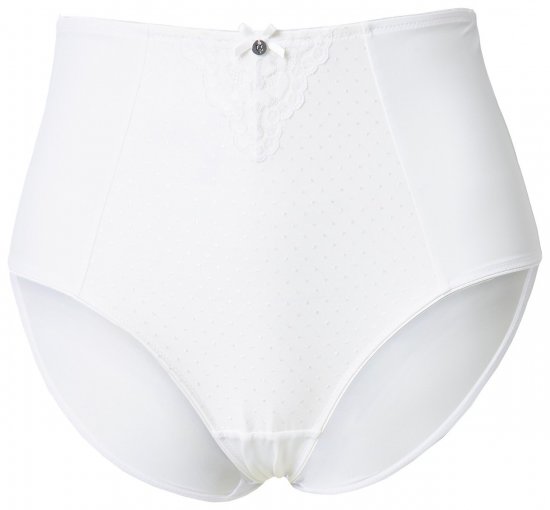 Ulla Popken 834307 Cuecas modeladoras com renda Branco sujo - Roupa modeladora - 