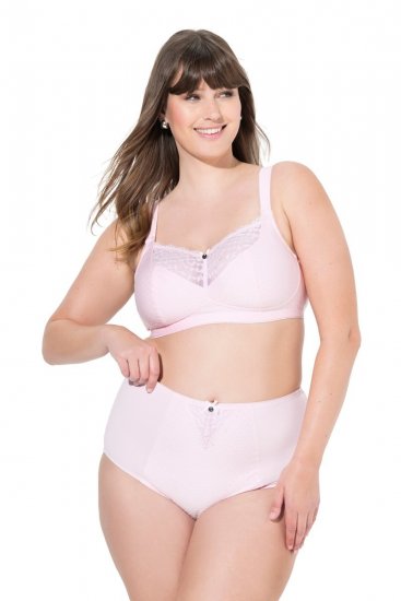 Ulla Popken 834307 Cuecas modeladoras com renda Rosa - Roupa modeladora - 