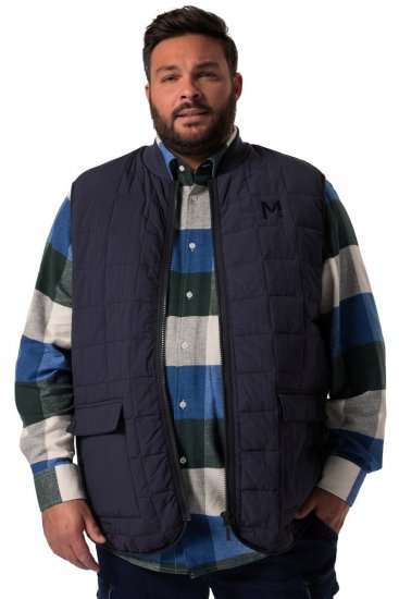Men+ 464 Colete acolchoado com gola college Azul-marinho - Casacos - Casacos Homem Tamanhos Grandes