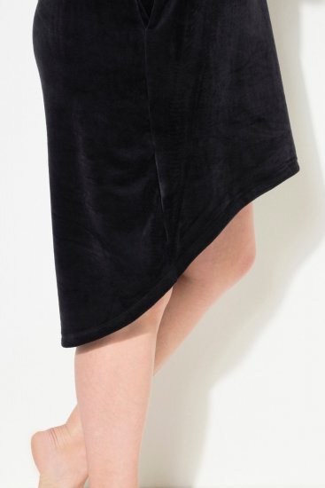 Ulla Popken 834550 Vestido de manga comprida com capuz Preto - Vestidos de moletom - 