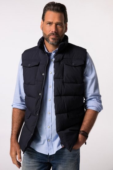 JP1880 834648 Colete acolchoado com gola alta Azul-marinho - Casacos - Casacos Homem Tamanhos Grandes