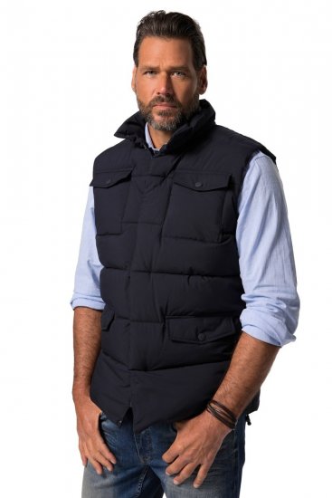 JP1880 834648 Colete acolchoado com gola alta Azul-marinho - Casacos - Casacos Homem Tamanhos Grandes