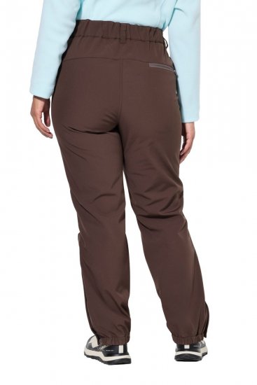Ulla Popken 834662 Calças softshell forradas a polar Taupe - Outdoor - 