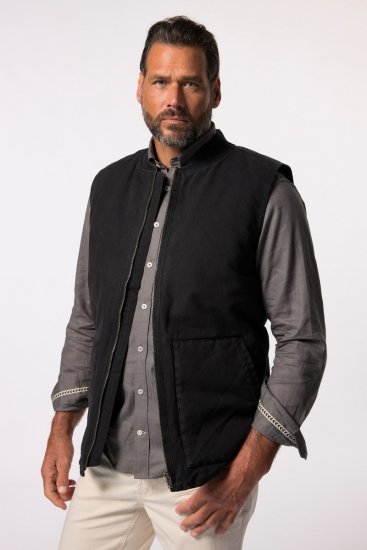 JP1880 834734 Colete canvas Preto - Casacos - Casacos Homem Tamanhos Grandes