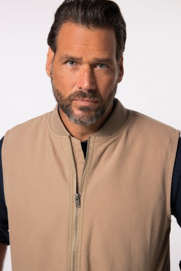 JP1880 834734 Colete canvas Bege escuro - Casacos - Casacos Homem Tamanhos Grandes