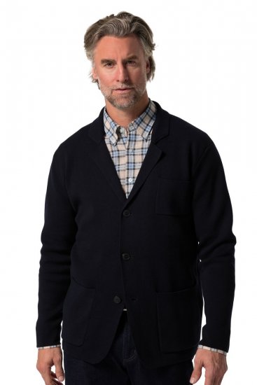 Boston Park 747 Flexlastic Blazer de malha Azul-marinho - Fatos - Fatos de Homem Tamanhos Grandes
