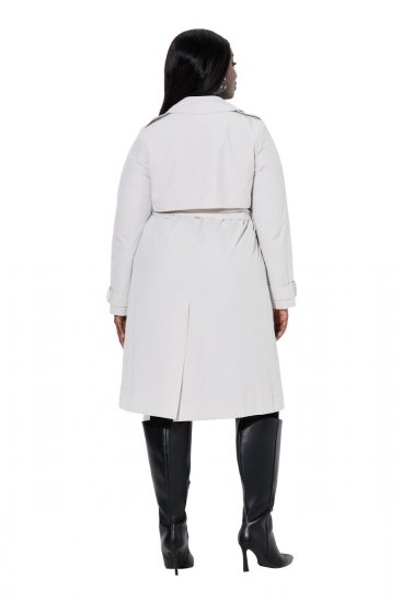 Ulla Popken 834990 Gabardina Taupe - Casacos - Casacos de Mulher em Tamanhos Grandes