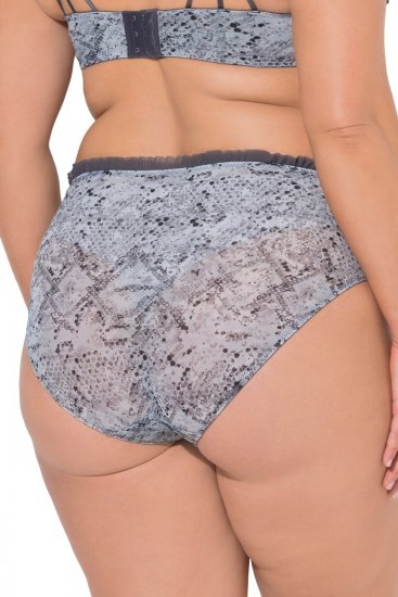 Ulla Popken 835633 Cuecas com padrão animal Antracite - Cuecas - 