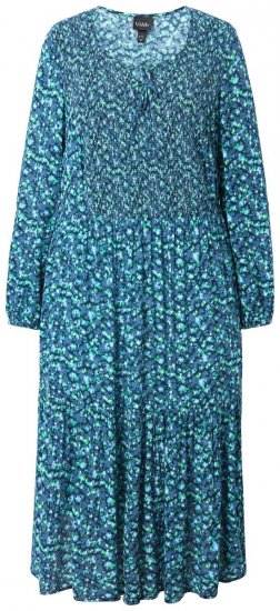 Ulla Popken 835713 Vestido floral Azul-marinho - Vestidos maxi - Vestidos maxi plus size para mulher