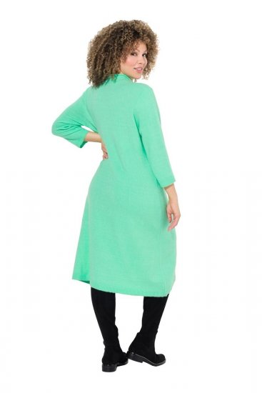 Ulla Popken 835720 Vestido de malha evasê com manga 3/4 Petróleo - Vestidos de malha - 