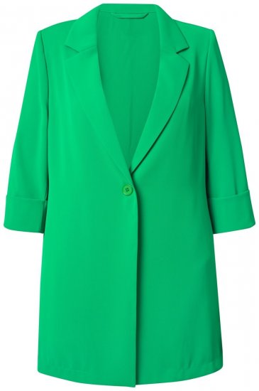 Ulla Popken 836165 Blazer comprido com manga 3/4 Verde - Blazers e Coletes - Blazers em Tamanhos Grandes