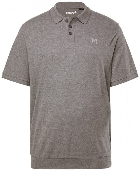 Men+ 264 Polo bellyfit Cinzento mesclado - Pólos - Pólos Tamanhos Grandes Homem