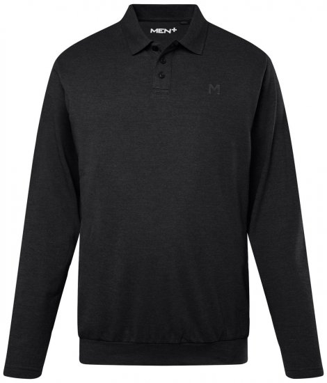Men+ 274 Polo manga comprida bellyfit Preto - Pólos - Pólos Tamanhos Grandes Homem