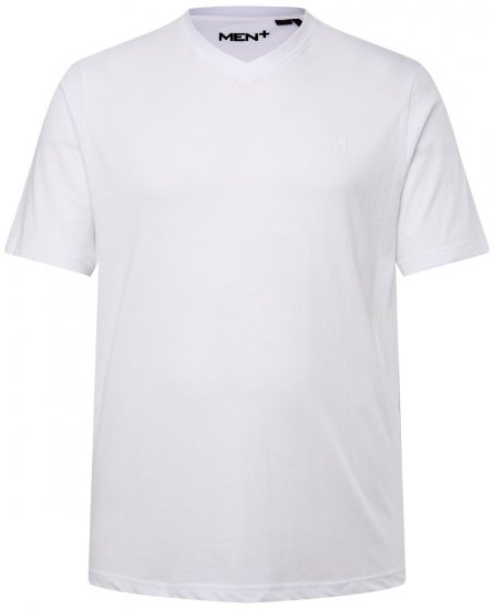 Men+ 279 T-shirt decote em V Branco - T-shirts - T-shirts Homem Tamanhos Grandes