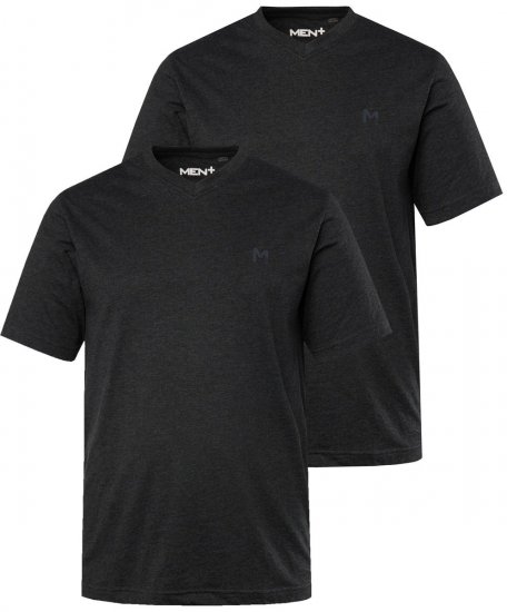 Men+ 299 T-shirt decote em V Preto pack de 2 - T-shirts - T-shirts Homem Tamanhos Grandes