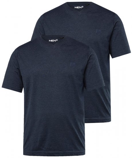 Men+ 299 T-shirt decote em V Azul-marinho pack de 2 - T-shirts - T-shirts Homem Tamanhos Grandes