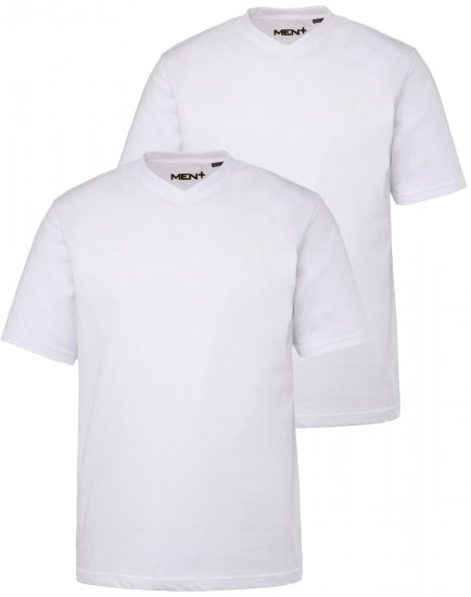 Men+ 299 T-shirt decote em V Branco pack de 2 - T-shirts - T-shirts Homem Tamanhos Grandes