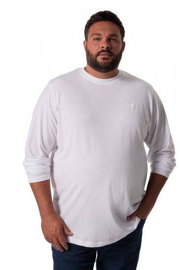 Men+ 307 T-shirt manga comprida Branco - T-shirts - T-shirts Homem Tamanhos Grandes