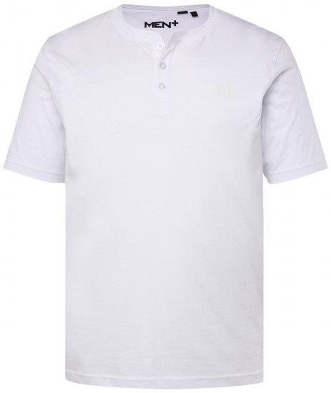 Men+ 365 T-shirt Henley Branco - T-shirts - T-shirts Homem Tamanhos Grandes
