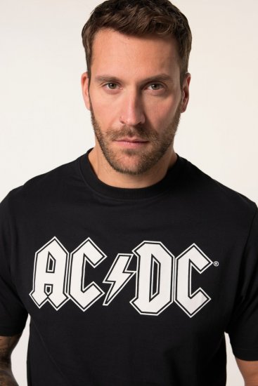 JP1880 AC/DC Classic Logo Band T-Shirt Black - T-shirts - T-shirts Homem Tamanhos Grandes