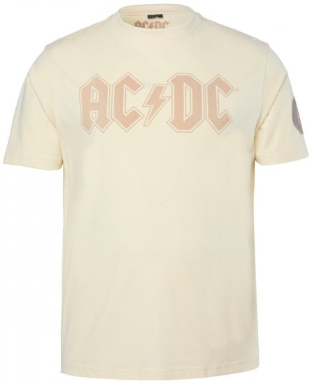 JP1880 836411 AC/DC Classic Logo T-shirt Cinzento areia - T-shirts de bandas - Camisetas de Bandas em Tamanhos Grandes